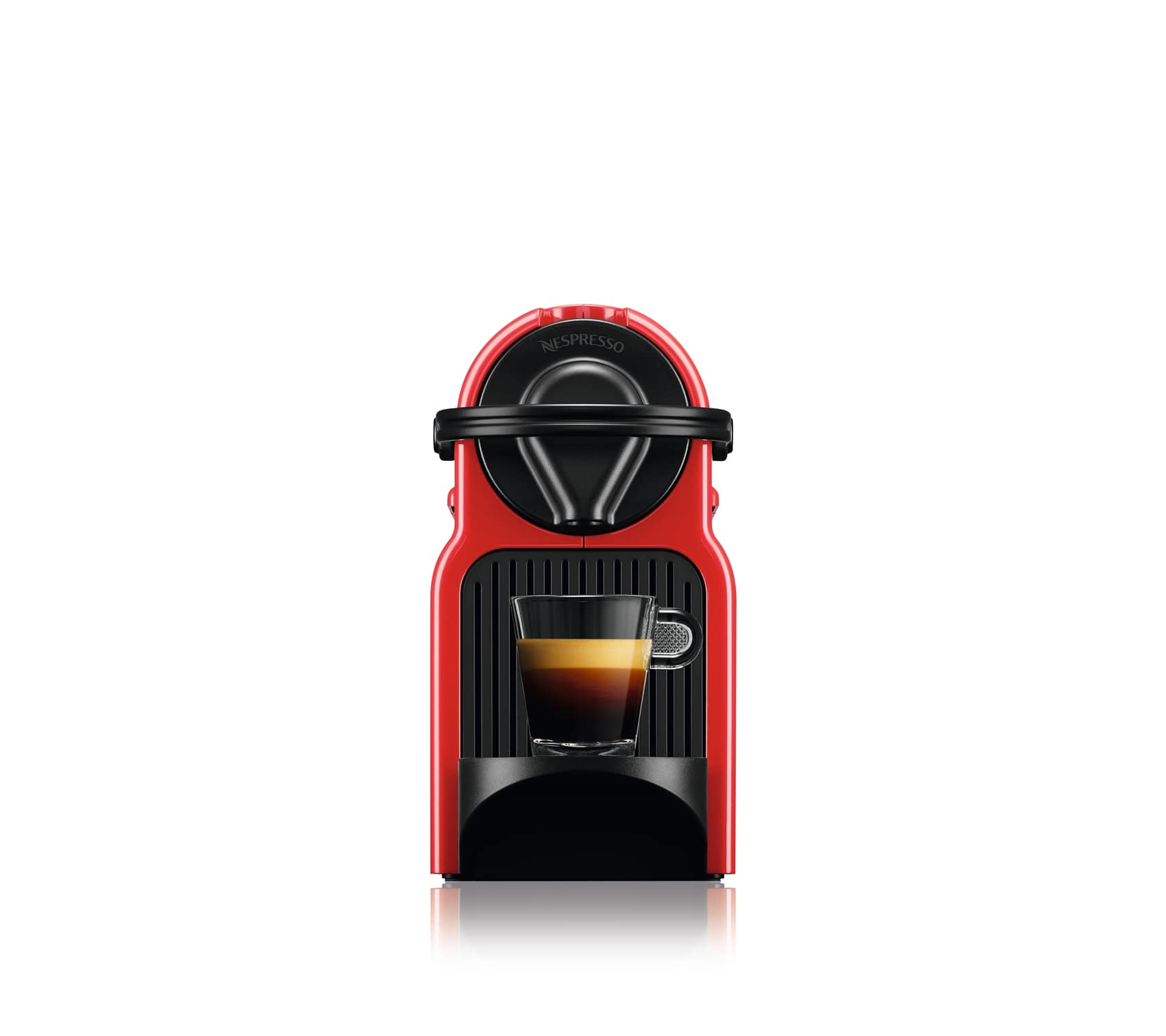 NESPRESSO Inissia C40 Red Coffee MachineKitchen AppliancesWith a tiny footprint, compact, lightweight and equipped with an ergonomic handle, the Nespresso Inissia is a smart little coffee machine to make your life easier. Inissia is available in a full pa